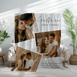 Personligt sjal med flickvän 3 foto fleece filta