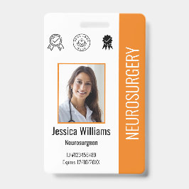 Personligt sjukhuspersonalemblem & foto-ID