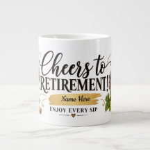 Personligt 'Skål' till specialbeställd pensionsmug