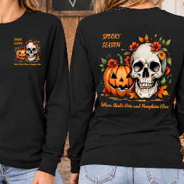 Personligt Skallepumpa Halloween Fram- och Baksida T Shirt
