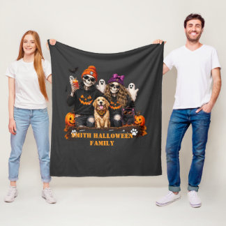 Personligt Skelett Halloween Stanna Skräckinjagand Fleecefilt