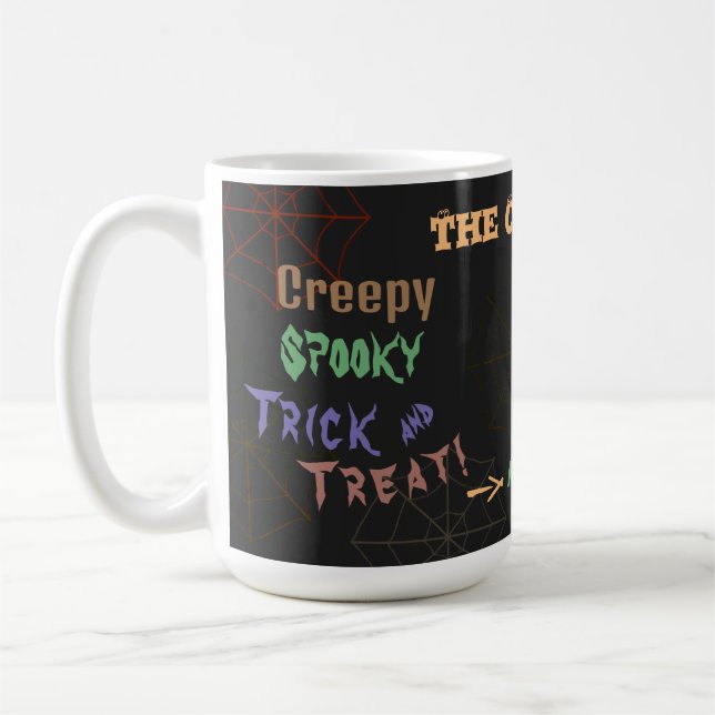 Personligt Skräckinjagande Halloween Magiskt Elixi Kaffemugg (Vänster)