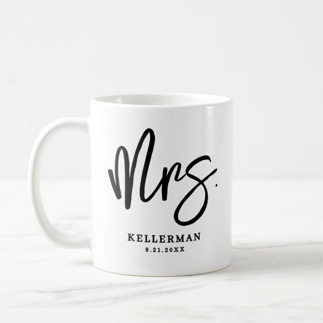 Personligt skriptnamn Fru Kaffemugg (Vänster)