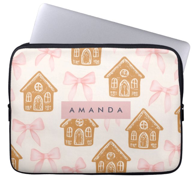 Personligt Sött Hus av Pepparkakor Laptop Fodral (Framsidan)