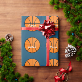 Personligt sportbasketbollspapper presentpapper