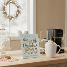 Personligt stativskylt för het chokladbar