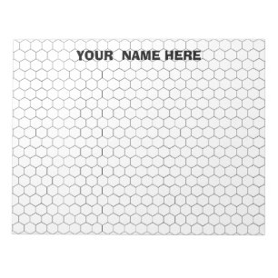 Personligt stor hexagon rutigt papper anteckningsblock