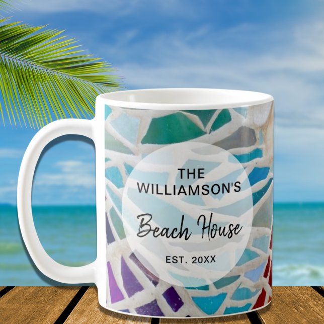 Personligt strandhus  kaffemugg (Skapare uppladdad)