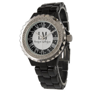 Personligt svart & vitt band armbandsur