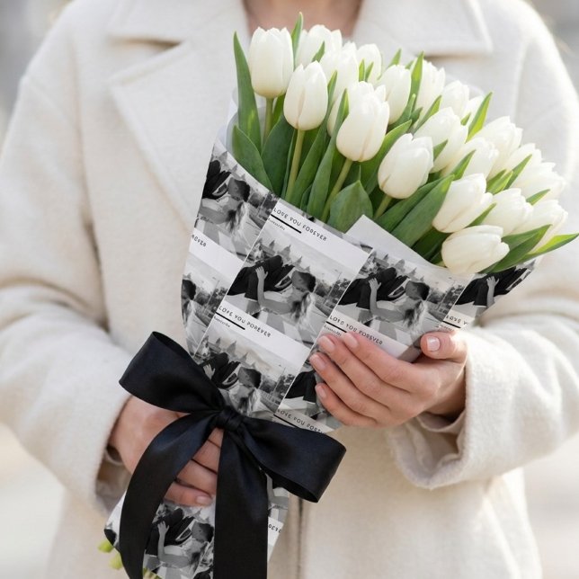 Personligt svart & vitt foto presentpapper (Skapare uppladdad)