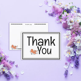 Personligt tack Corgi dubbelsidigt kort