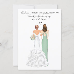 Personligt Tack för att du är min brudtärna Inbjudningar