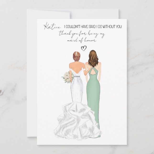 Personligt Tack för att du var min brudtjänsteflic Inbjudningar (Framsida)