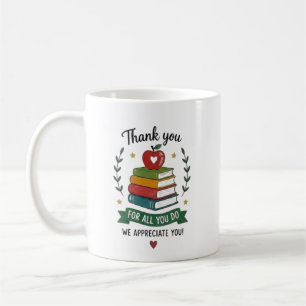 Personligt tack lärare uppskattning design kaffemugg