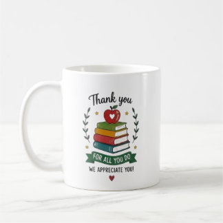 Personligt tack lärare uppskattning design kaffemugg