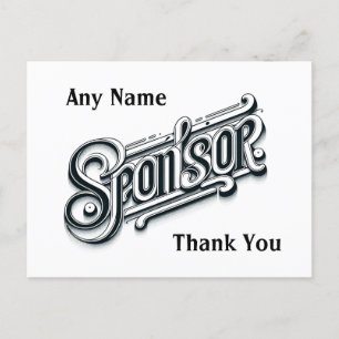 Personligt Tack Sponsor NA AA 12 steg Vykort