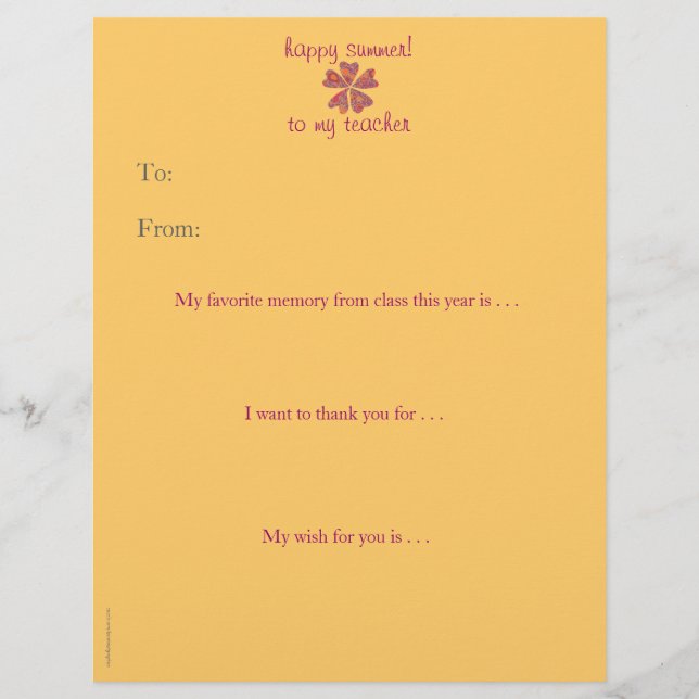 Personligt tack till läraren vid årets slut - hjär (Framsida)