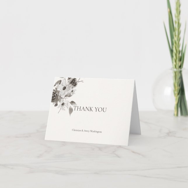 Personligt tackkort - sepiafärgat (Framsida)