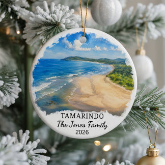 Personligt Tamarindo-keramikprydnad, Anpassad Co Julgransprydnad Keramik