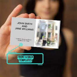 Personligt Telefonkort: Par med hemfoto Visitkort