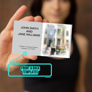 Personligt Telefonkort: Par med hemfoto Visitkort