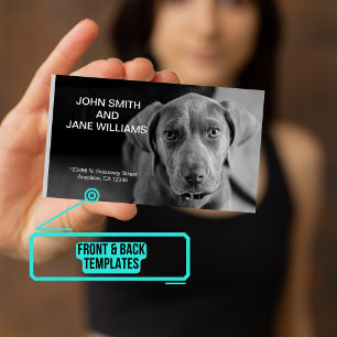 Personligt Telefonkort: Par w Pet Photo Visitkort