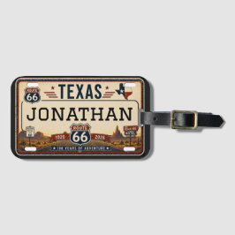 Personligt Texas Route 66-design Bagagebricka