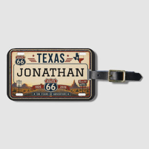 Personligt Texas Route 66-design Bagagebricka