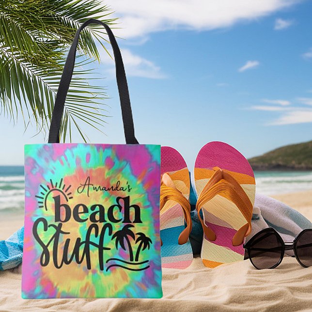 Personligt tie dye strandprylar tygkasse (Skapare uppladdad)