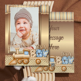 Personligt träffa vår nya bebis tillkännagivande julkort