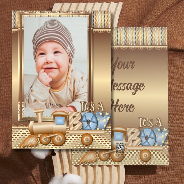 Personligt träffa vår nya bebis tillkännagivande julkort (Skapare uppladdad)