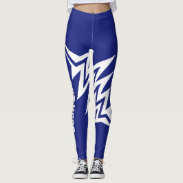 Personligt Tribal Star-design Marinblå Leggings