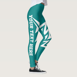 Personligt Tribal Star Design Teal Leggings
