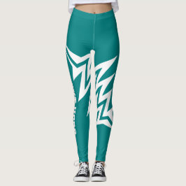 Personligt Tribal Star Design Teal Leggings