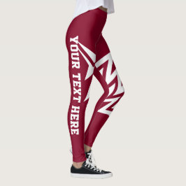 Personligt Tribal Stjärn Design Burgunder Leggings