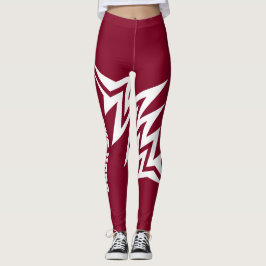 Personligt Tribal Stjärn Design Burgunder Leggings
