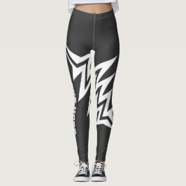 Personligt Tribal Stjärndesign Charcol Grå Leggings
