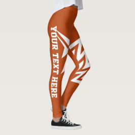 Personligt Tribal Stjärndesign Rost Orange Leggings