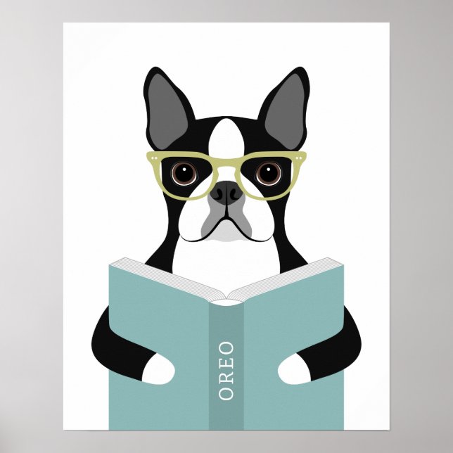 Personligt tryck av Boston Terrier-hund (Framsidan)