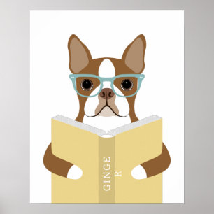 Personligt tryck av Boston Terrier-hund