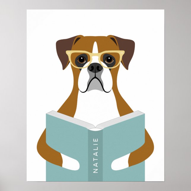 Personligt tryck av boxerhund (Framsidan)