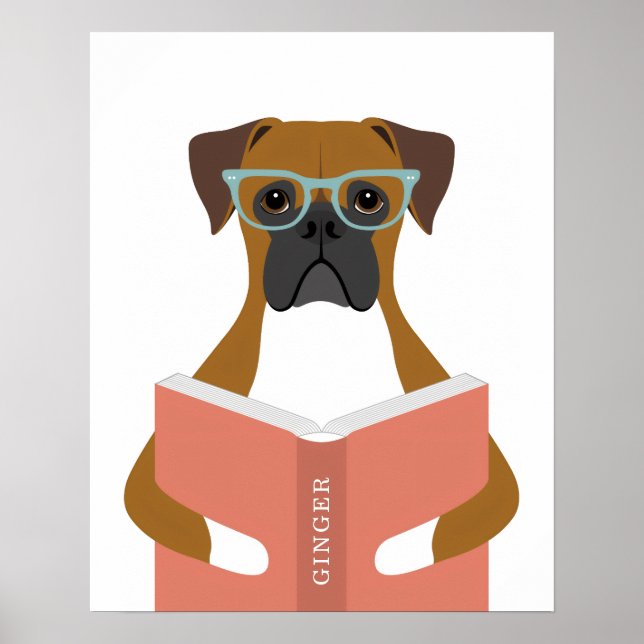Personligt tryck av boxerhund (Framsidan)