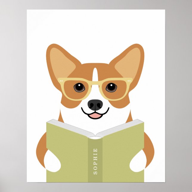 Personligt tryck av Corgi-hund (Framsidan)