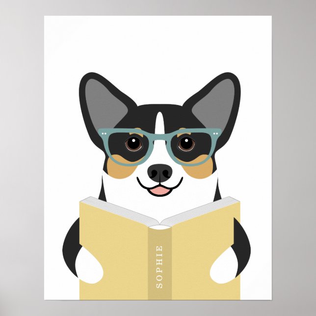 Personligt tryck av Corgi-hund (Framsidan)