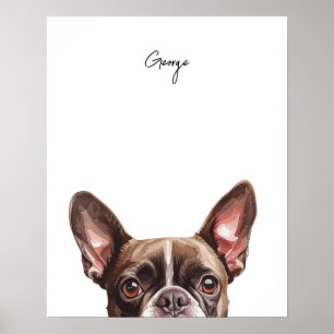 Personligt tryck med Boston Terrier-hund