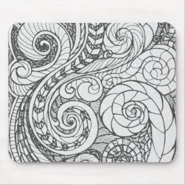 Personligt upptaget konst doodle design omslag för musmatta