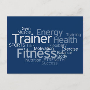 Personligt utbildare eller träningskort vykort