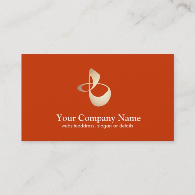 Personligt utbildarkort - Business Orange Card Visitkort (Framsida)