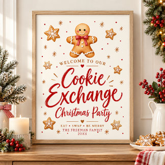 Personligt välkomstskylt för Gingerbread Cookie Ex Poster