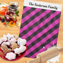 Personligt varmt rosa buffelkaroad rutigt mönster 